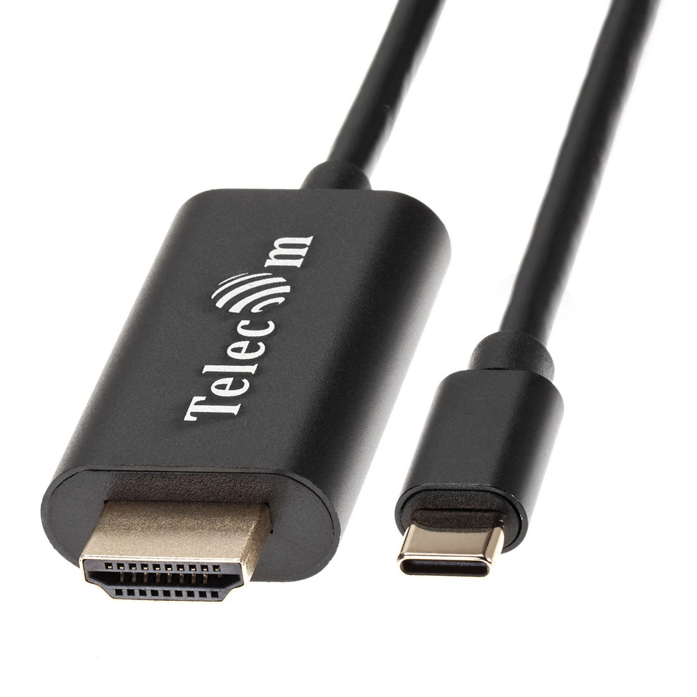 Кабель TYPE C HDMI TELECOM 1.8 метра 4K 30Hz подключение к монитору  телевизору проектору (TCC005-1.8M)