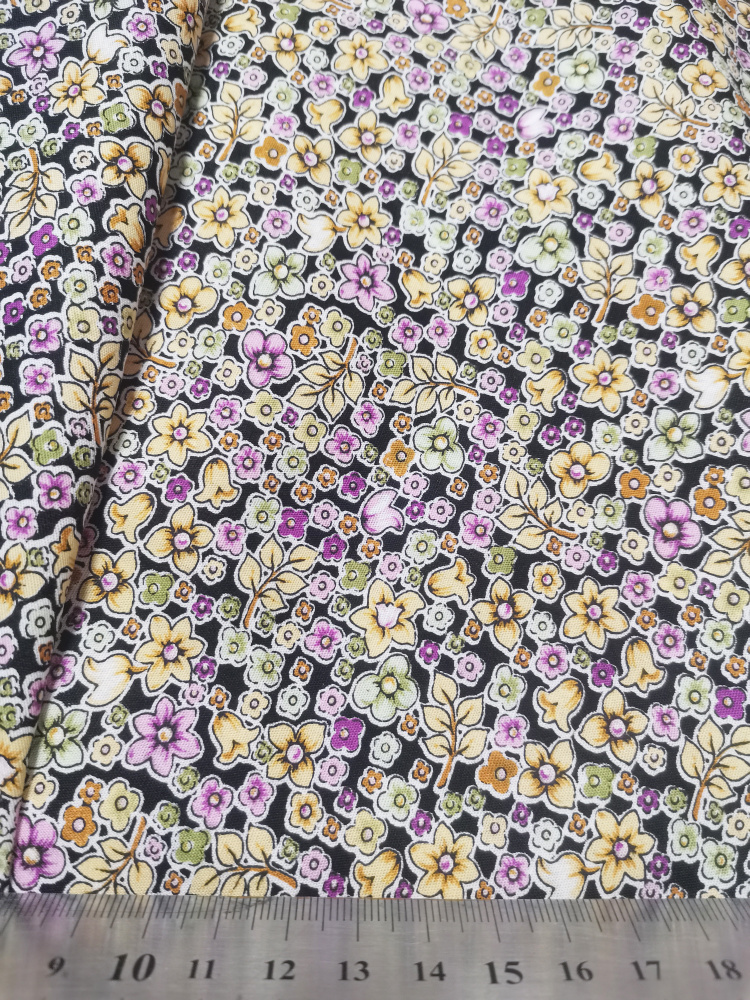 Ткань с мелким рисунком для шитья, хлопок, ткань с мелким принтом на ...