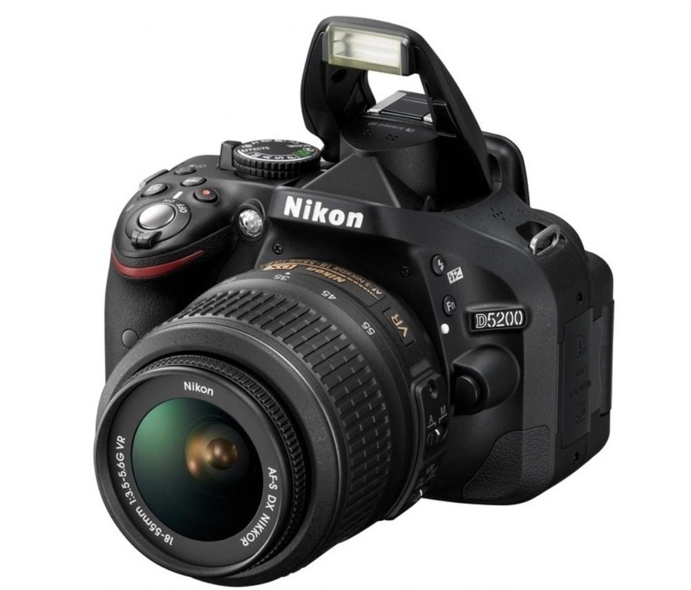 Зеркальный фотоаппарат Nikon D5200 Kit 18-55 VR - купить по низкой цене в  интернет-магазине OZON (571391826)