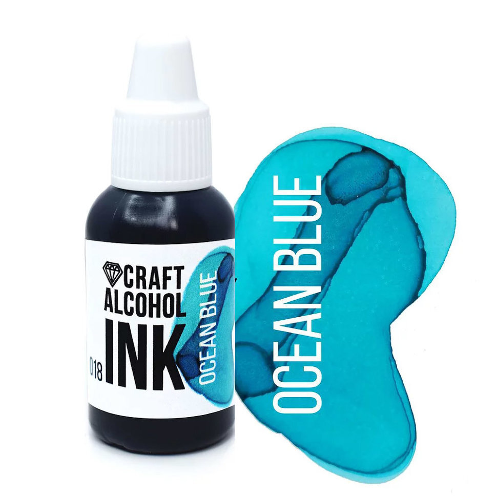 Алкогольные (спиртовые) чернила Craft Alcohol INK Ocean Blue, 20мл #1
