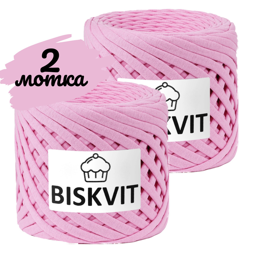 Трикотажная пряжа Biskvit барби, 100м., лицевая 2шт. (бисквит) #1