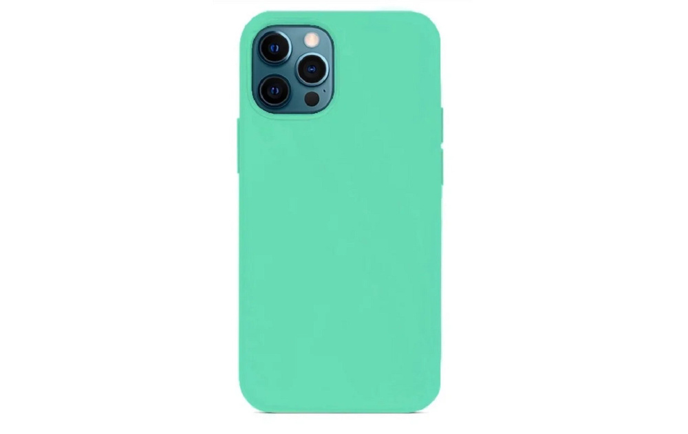 Силиконовый чехол на iPhone 13 (на айфон 13), мятный (светло-зеленый) -  купить с доставкой по выгодным ценам в интернет-магазине OZON (323097739)