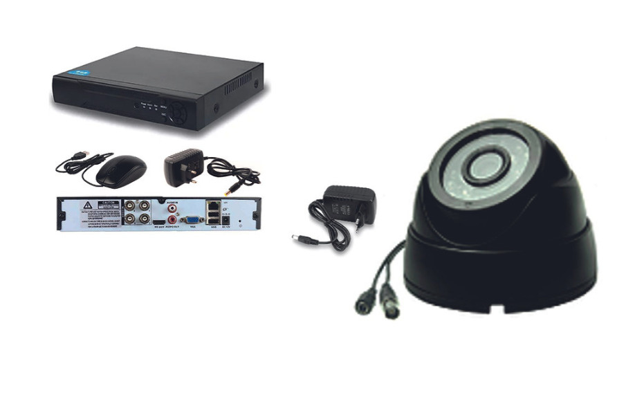 Готовый AHD комплект видеонаблюдения на 1 внутреннюю камеру 2мП Full HD 1080P с ИК подсветкой до 20м #1