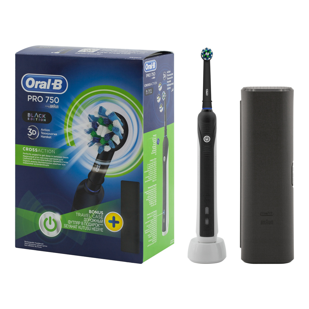 Оригинальная зубная щетка Braun Oral-B PRO 750 Black Edition #1