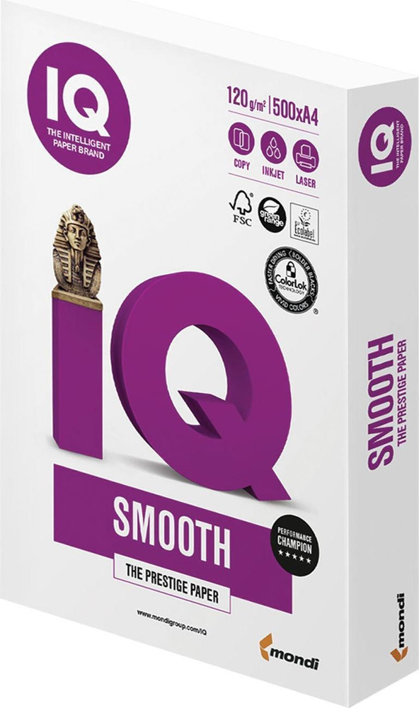 Бумага IQ SMOOTH 500 листов А4 - купить с доставкой по выгодным ценам в ...