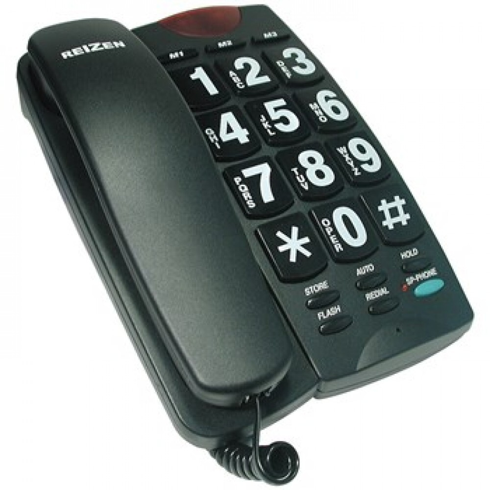 Телефон для слабослышащих купить. Телефон reizen 0062. Телефонный аппарат для слабослышащих reizen черный. Телефонный аппарат кнопочный. Стационарный телефон с большими кнопками.