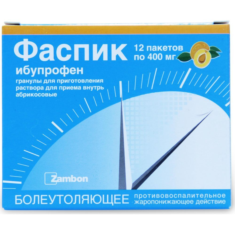 Фаспик, гранулы (абрикос), пакетики 400 мг, 12 штук — купить в  интернет-аптеке OZON. Инструкции, показания, состав, способ применения