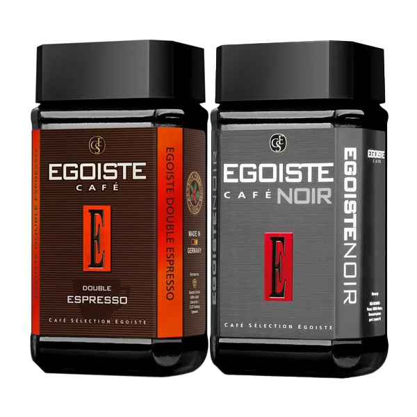 Кофе растворимый сублимированный EGOISTE микс (Noir, Double Espresso), 100г х 2шт  #1