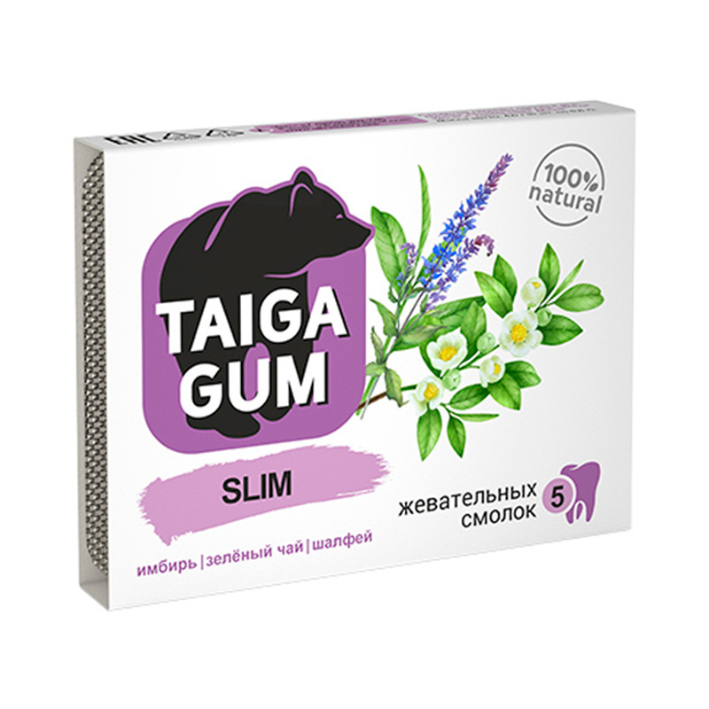 Алтайский нектар "Taiga Gum", Slim смолка жевательная из смолы лиственницы сибирской с пчелиным воском #1