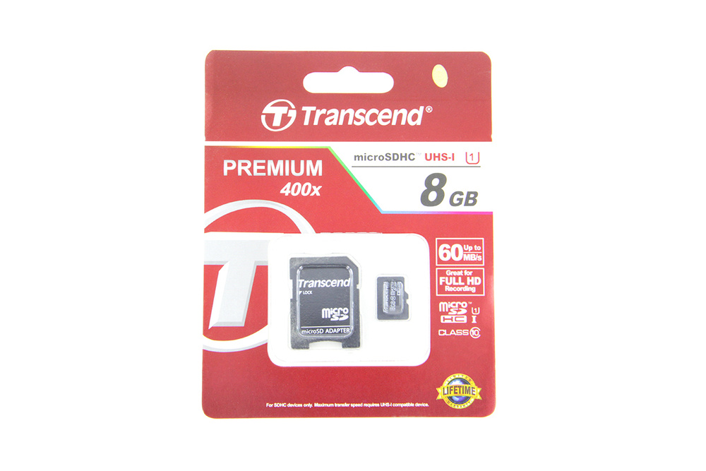 Карта памяти Transcend 8Gb карта microSD (с адаптером) TF-карта Class ...