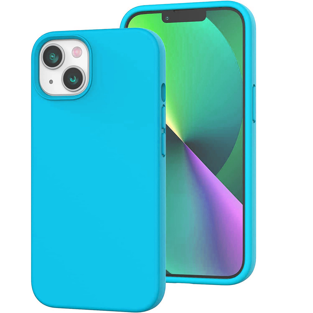 Силиконовый чехол на Айфон 13 с Логотипом / Silicone Case iPhone 13, Ярко-голубой  - купить с доставкой по выгодным ценам в интернет-магазине OZON (638156494)