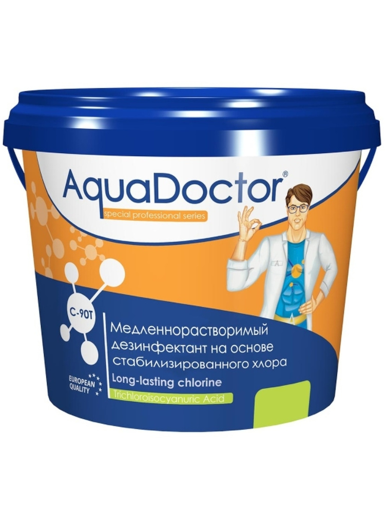 AquaDoctor С-90Т Медленнорастворимый дезинфектант на основе хлора, 5 кг  #1