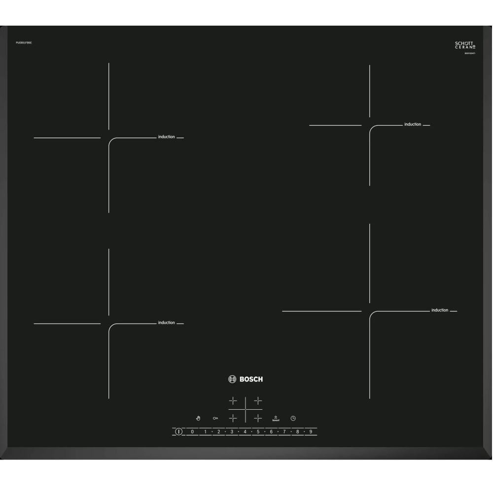 Индукционная варочная поверхность Bosch PUE651FB5E купить по низкой ...