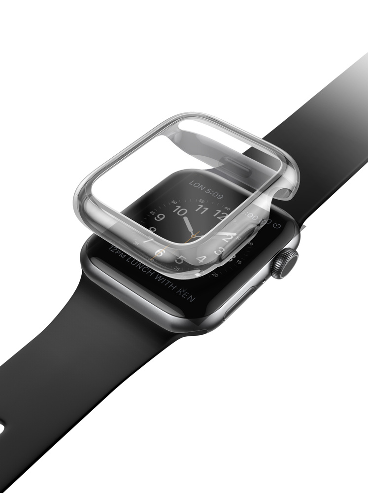 Чехол UNIQ Garde с защитой экрана на смарт часы Apple Watch 44 mm / мм / бампер для умных часов Эпл Вотч #1