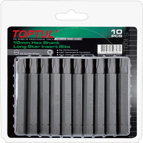 Насадка Torx T25 75 мм 10 штук TOPTUL (FSEB1225G) #1