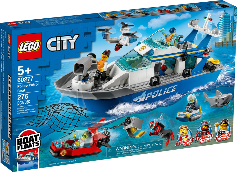 Лего City серия, LEGO Конструктор, лего 60277 Катер полицейского ...