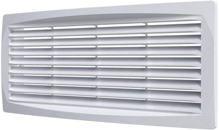 Решетка вентиляционная дверная Визионер 3013,5ДП 300х135, двухсторонняя переточная белая  #1