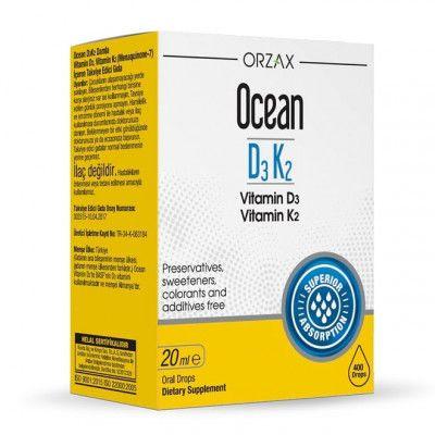 Orzax Ocean vitamin d3k2 1000 iu drop 20ml / витамин д3к2 1000 единиц #1