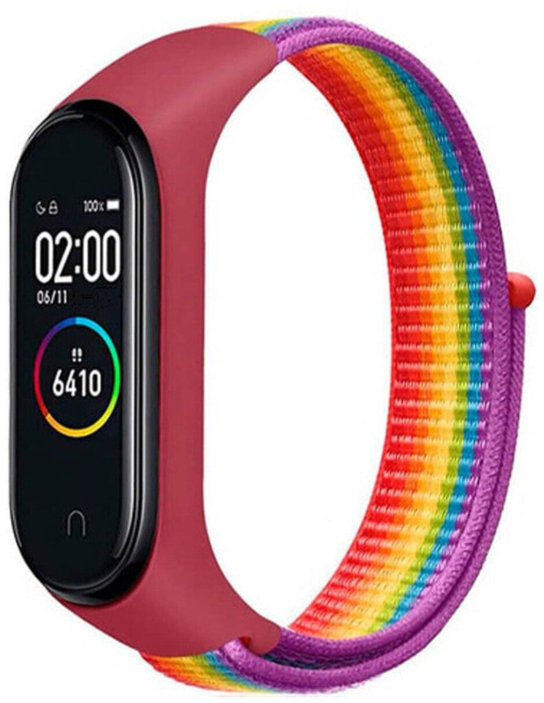 Ремешок для xiaomi mi band 3, 4 / фитнес браслет на смарт часы ксиоми ми бенд 3, 4 / ремень силиконовый #1