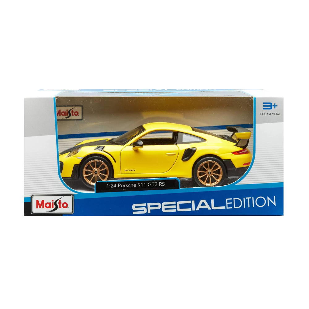 Машинка металлическая Maisto 1:24 PORSCHE 911 GT2 RS, желтый, 31523 -  купить с доставкой по выгодным ценам в интернет-магазине OZON (742069908)