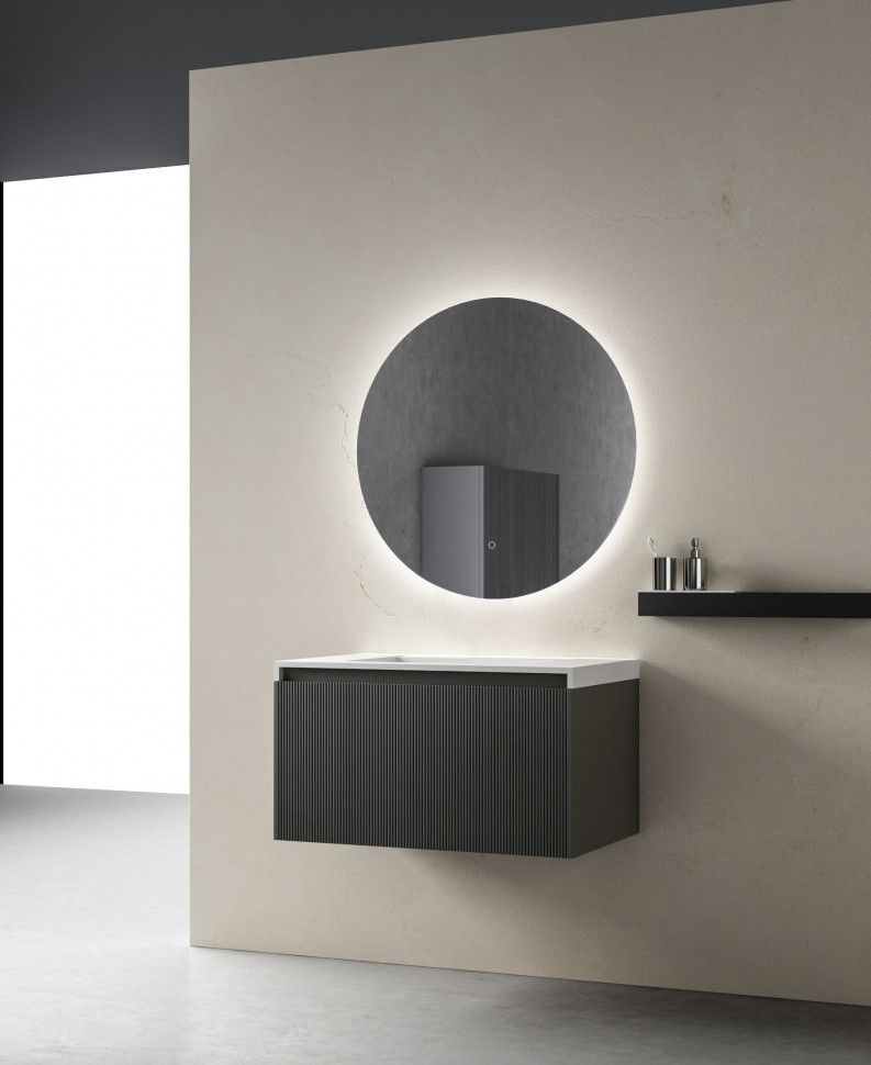 Зеркало круглое D75 для ванной с нейтральной LED-подсветкой и антизапотеванием  #1