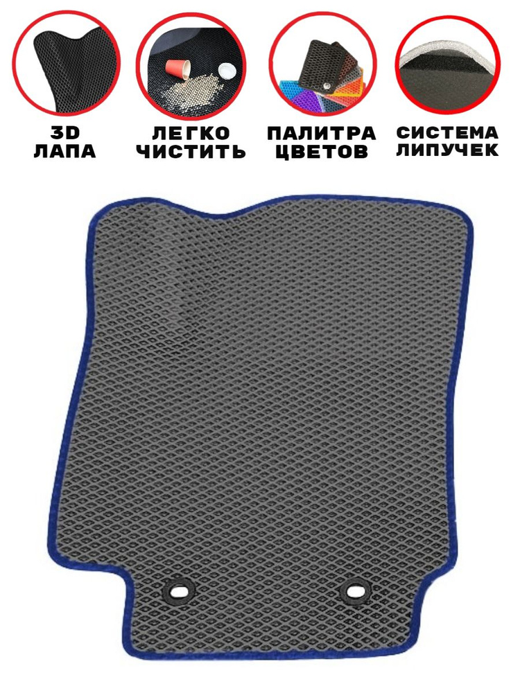 Коврики в салон автомобиля EvaTeka Хендай Крета 16-21 1 вод РОМБ, цвет ...