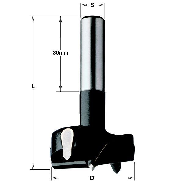 Сверло чашечное СМТ 25 мм HW для фрезера L60 серия 392 (392.250.11)  #1