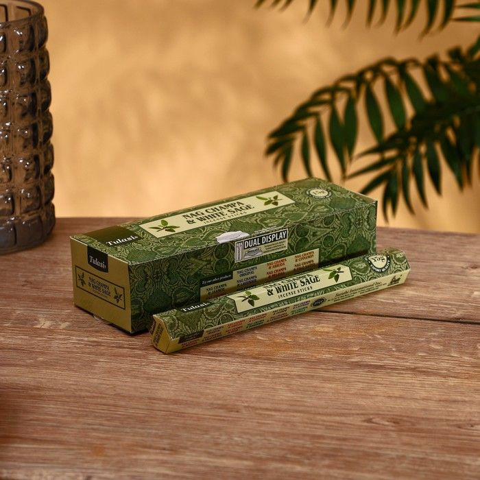 Благовония NAG CHAMPA "Tulasi" 15 аромапалочек White sage #1