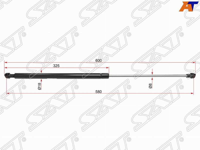 Амортизатор капота (1 шт.) для Рено Сандеро 2013-2021, Renault Sandero ...