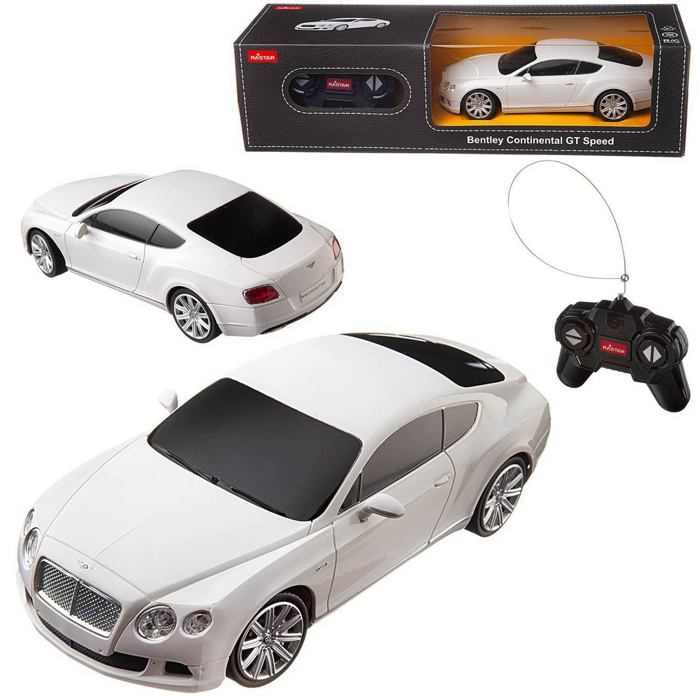 Машина р/у 1:24 Bentley Continental GT speed, цвет белый 27MHZ