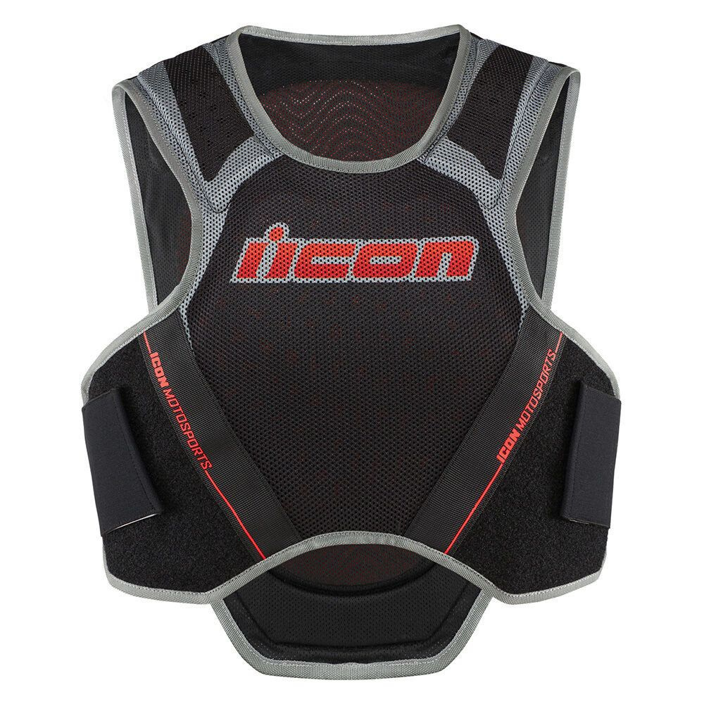 Icon Field Armor Softcore D3O Megabolt мотожилет черный с красными вставками (размер: 3xl-4xl)  #1