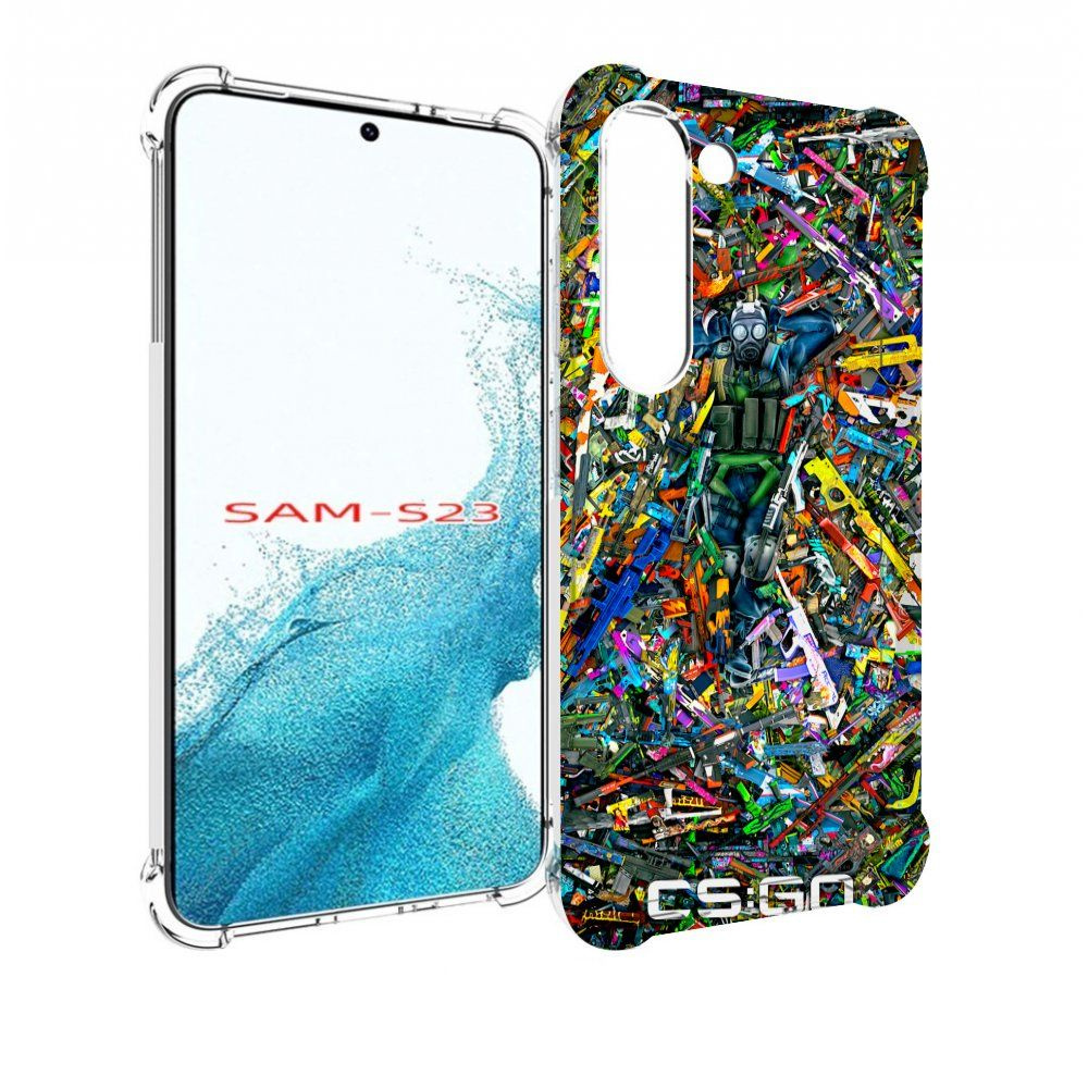 Чехол-бампер MyPads для Samsung Galaxy S23 с рисунком CS GO guns skins  мужской, противоударный, силиконовый, с выступами и усиленными углами для  защиты камеры - купить с доставкой по выгодным ценам в интернет-магазине