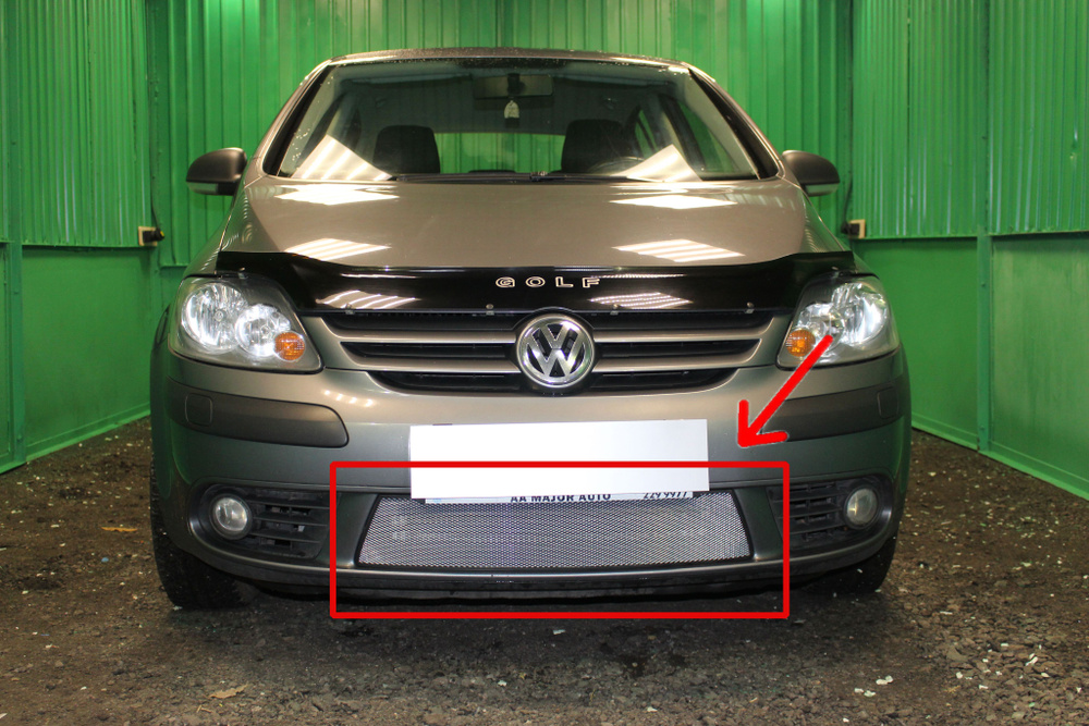 Защитная сетка радиатора хром Volkswagen Golf Plus (2005-2009 ...