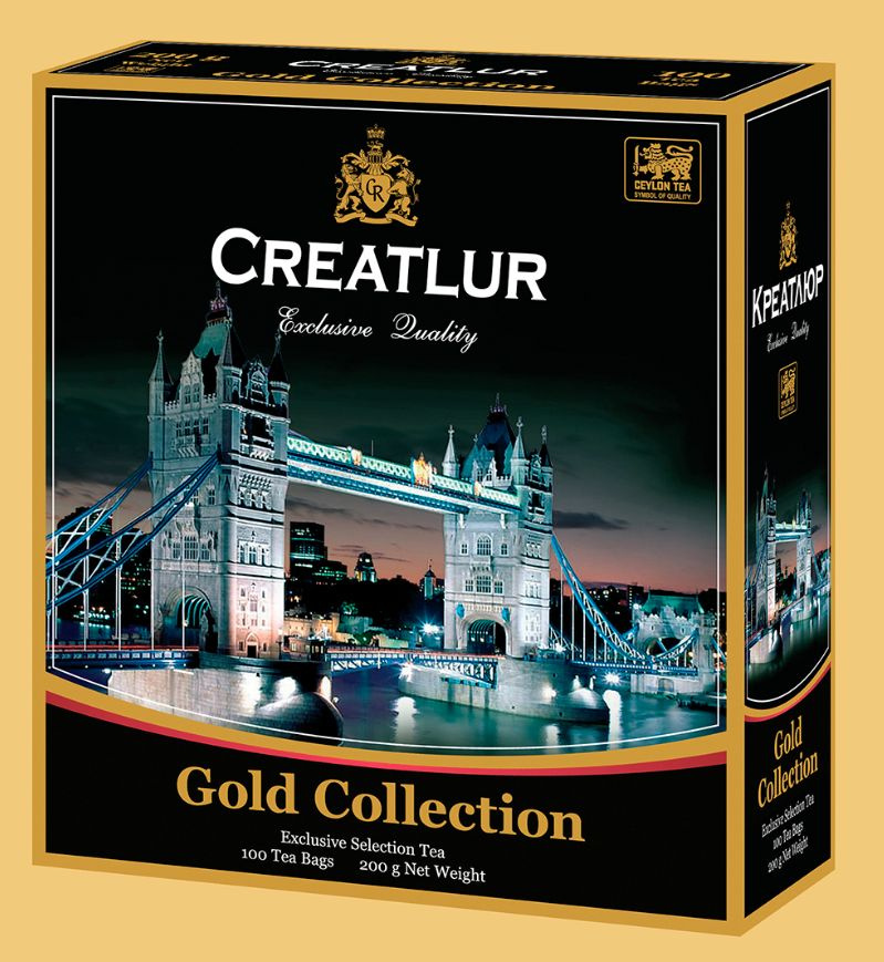 Чай черный Креатлюр Золотая Коллекция 100 пакетов c бергамотом  #1