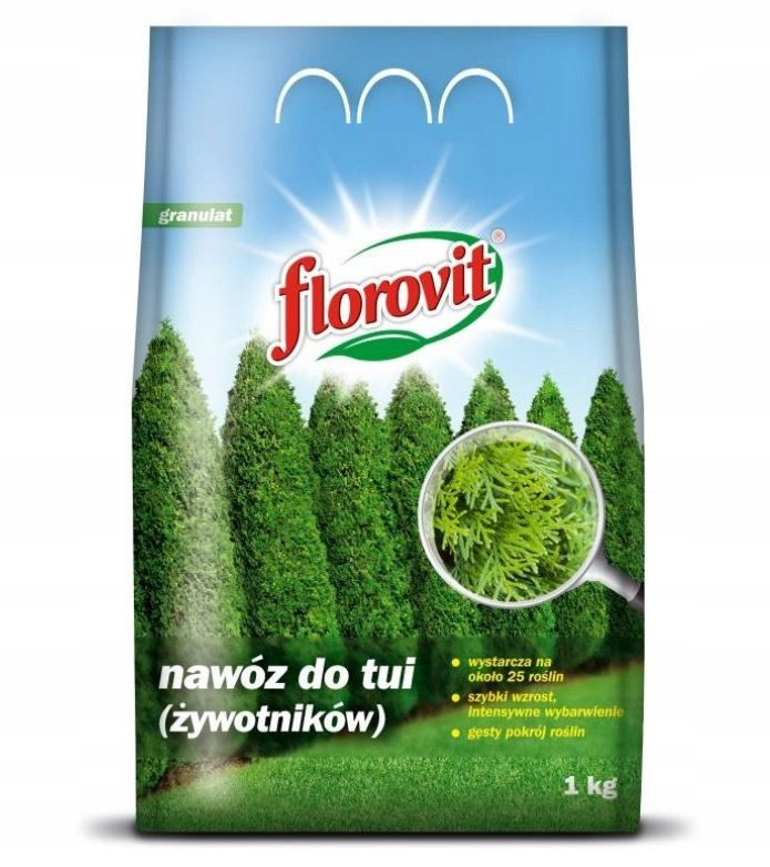 Florovit Удобрение для туи и хвойных растений 1 кг., гранулы, пакет  #1