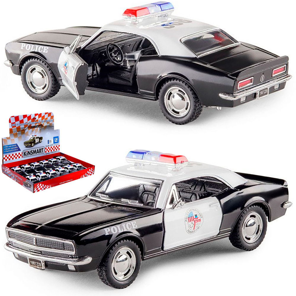 Металлическая машинка игрушка 1:37 1967 Chevrolet Camaro Z/28 Police ( Шевроле Камаро Полицейская), инерционная, 12,5 см. - купить с доставкой по  выгодным ценам в интернет-магазине OZON (694965122)