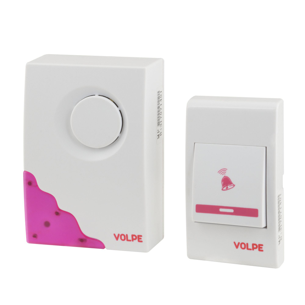Звонок дверной беспроводной Volpe / Вольпе UDB-Q026 корпус пластик световой индикатор 16 мелодий от батареек #1