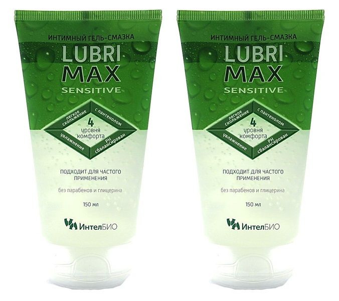 LubriMax Sensitive интимный гель-смазка для чувствительного скольжения, 150 мл х 2 штуки  #1