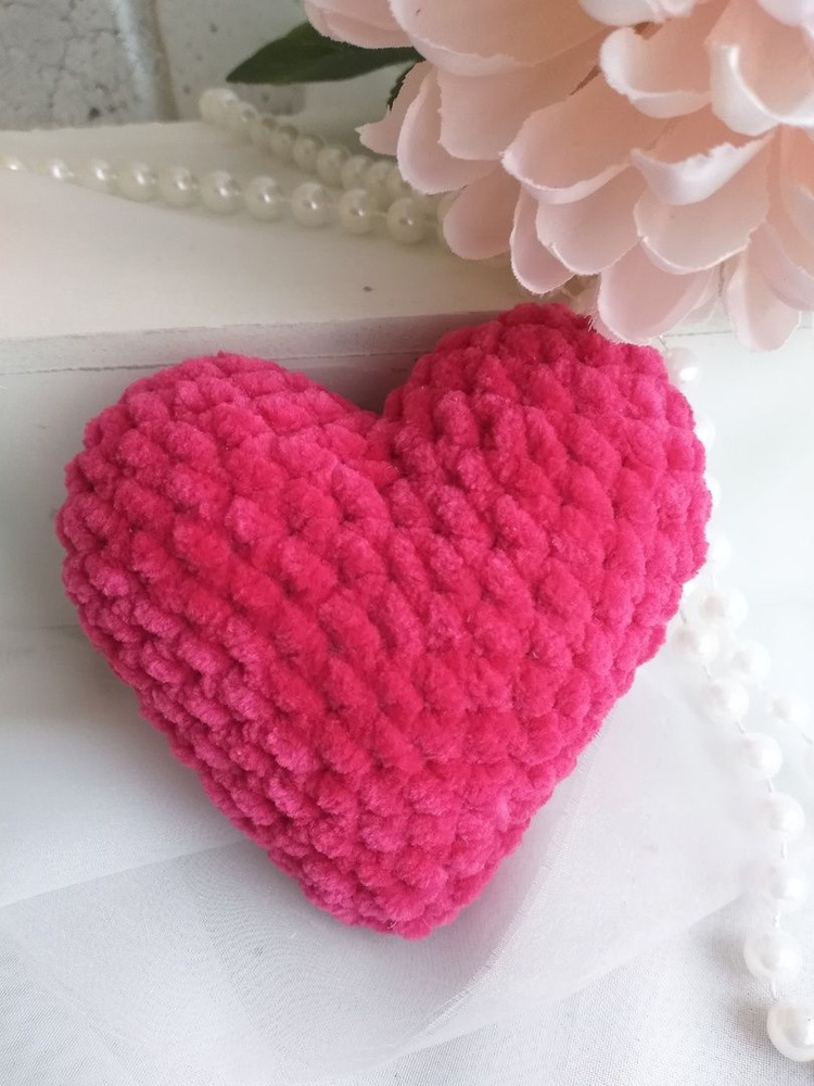 Мягкая игрушка вязаное Сердце - купить с доставкой по выгодным ценам в ...