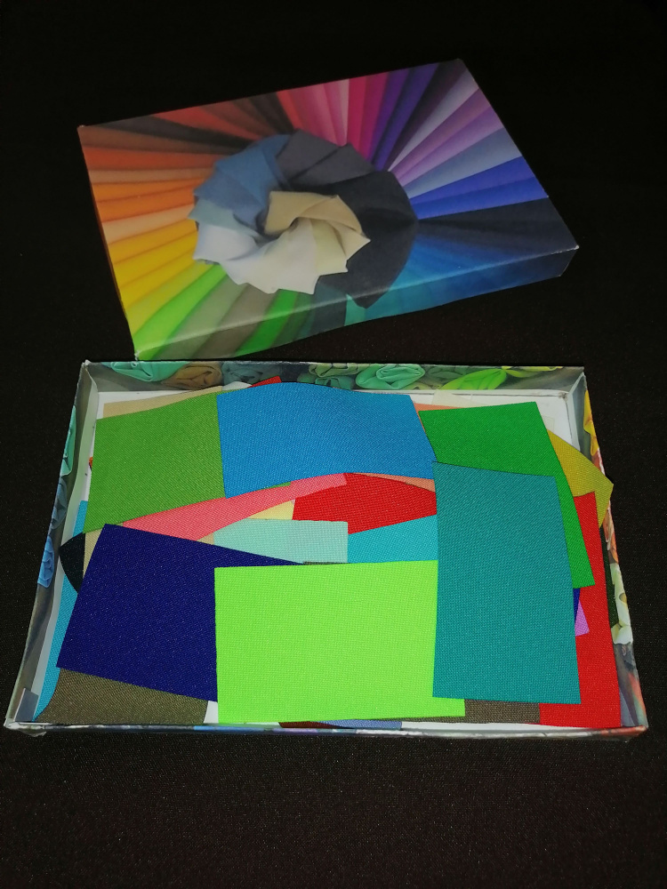 Тканевый свотч для цветотипирования, 100 оттенков цвета, прямой край  #1