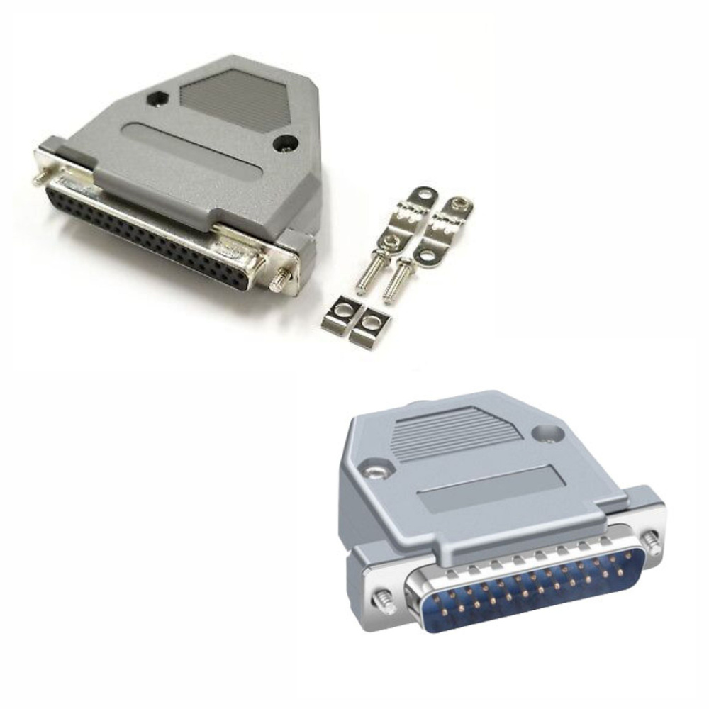 Разъемы DB37F(Female) + DB37M(Male) пайка на кабель с корпусом - купить ...