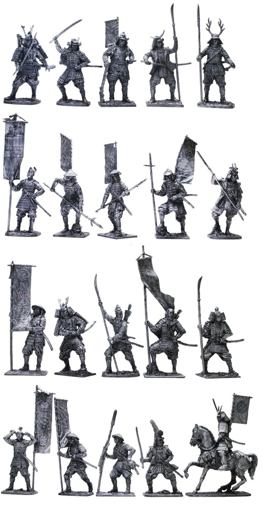 "Самураи" №20-1ЕК (20 н/к) в картонной коробке набор оловянных ...