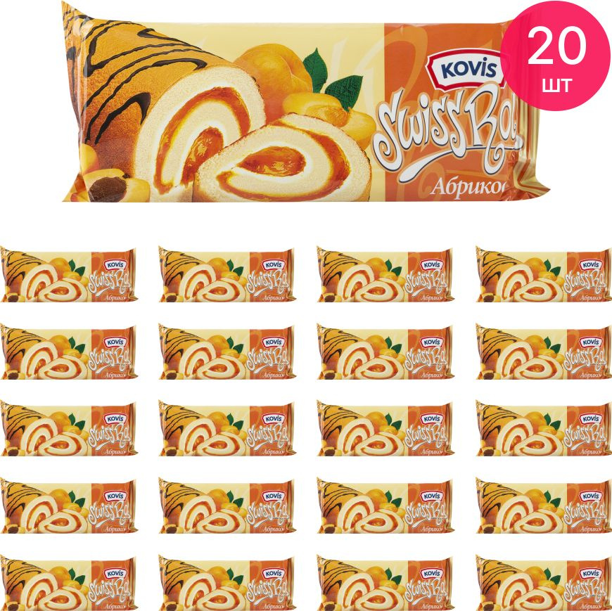 Рулет бисквитный Kovis Swiss Roll Абрикос 175г / сладости ...