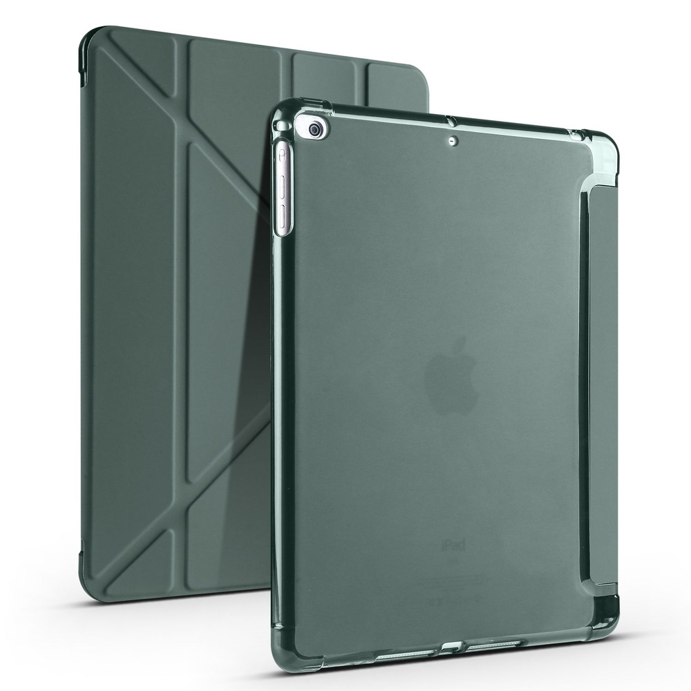 Чехол iPad 9.7" (модели в описании) с держателем для стилуса Y-сложение темно-зеленый  #1