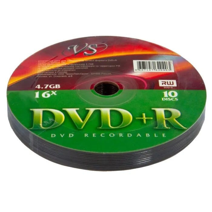 VS Диск для записи, DVD-R 4,7 GB 16x Shrink/10 #1