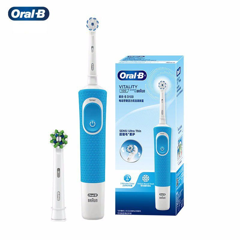 Oral-B Электрическая зубная щетка oral-b d12 vitality электрическая зубная щетка, лазурный  #1