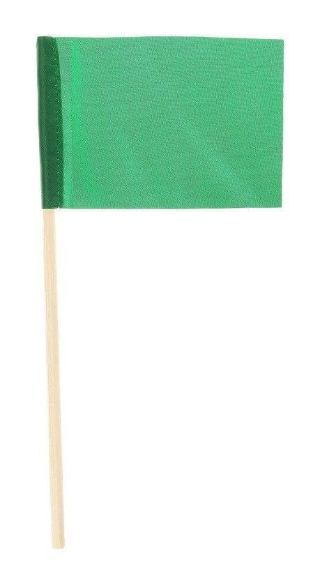 Флажок зеленый на деревянной палочке, 5 шт. - купить с доставкой по ...