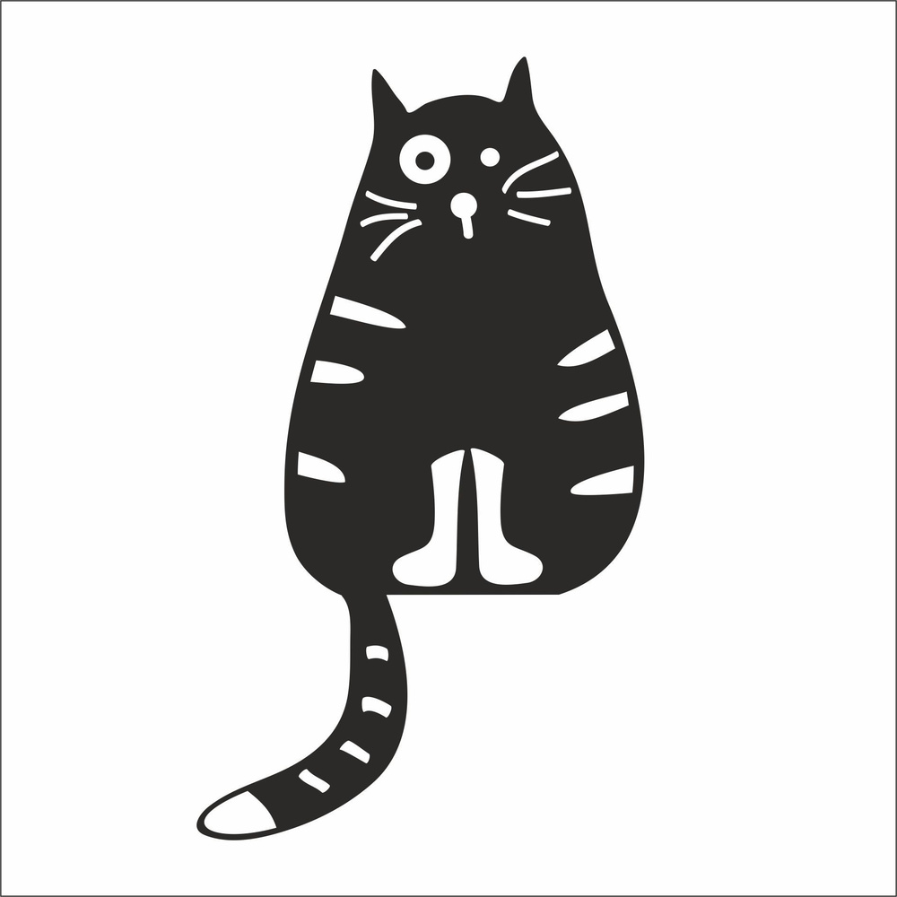 Наклейка интерьерная кот подмигивает купить по выгодной цене в интернет ...