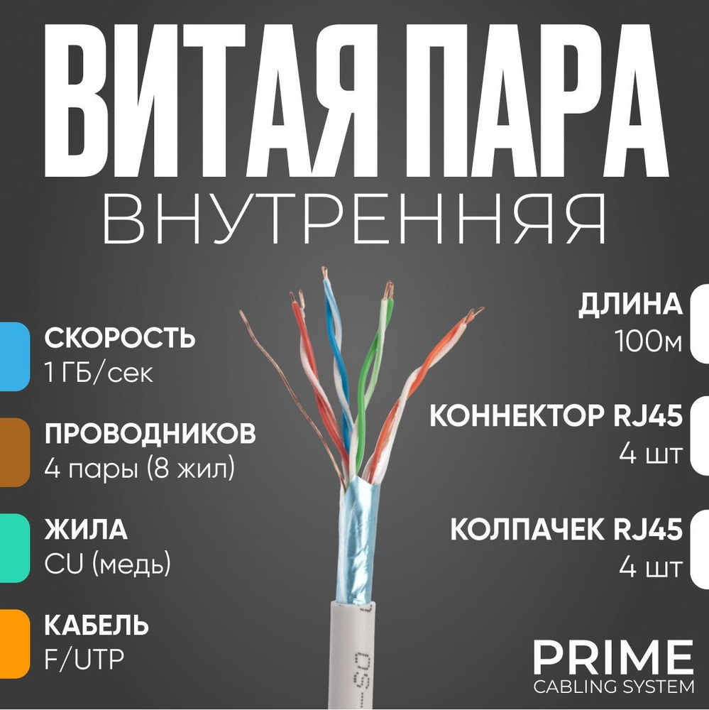 Витая пара ПОЛИМЕТ - купить по выгодной цене в интернет-магазине OZON  (848148775)