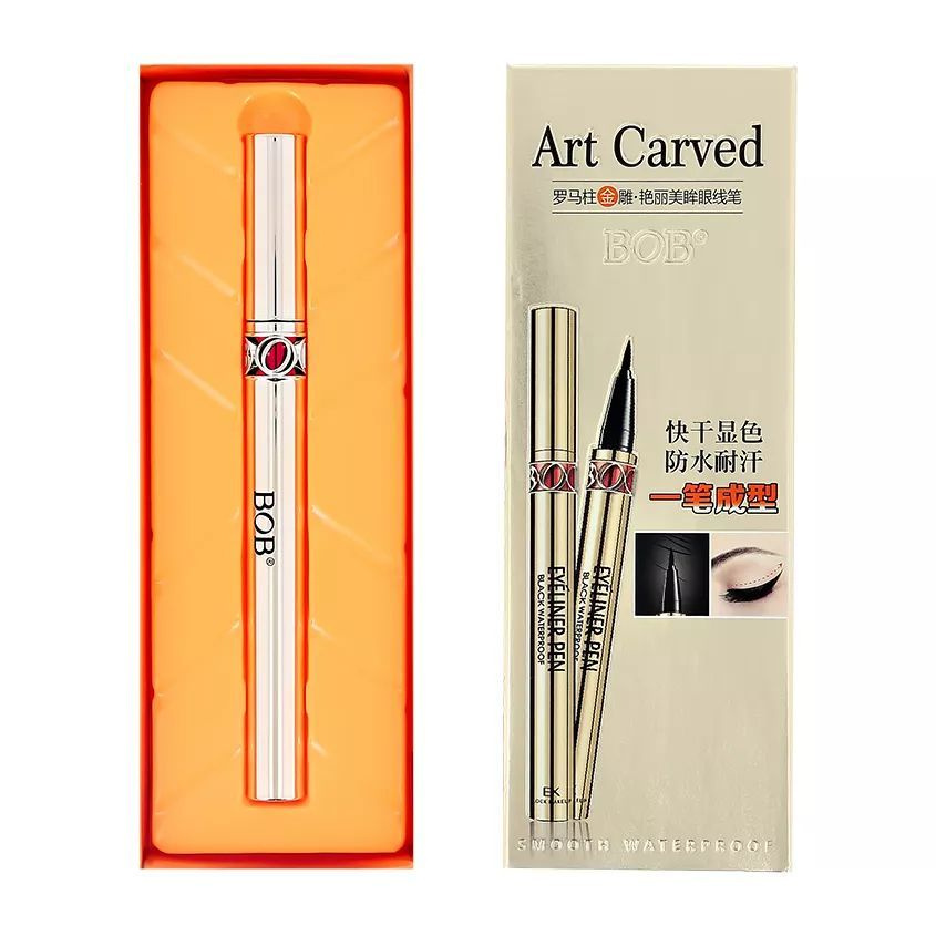 Подводка для глаз BOB ART CARVED EYELINER, водостойкая, черная #1